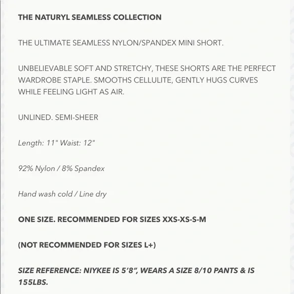 🆕 Naturyl Basic Booty Shorts Black - Picture 4 of 5